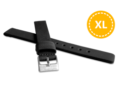 LAVVU XL Czarny gładki pasek Plain z luksusowej skóry Top Grain - 8 XL