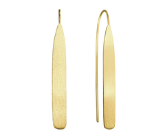 MINET Matowe kolczyki srebrne pozłacane