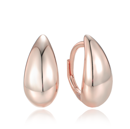 MINET Nowoczesne srebrne kolczyki krople