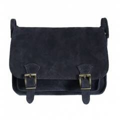 Zamszowa listonoszka ,chlebak  Vera Pelle ,pojemna przewieszka A5 VPZ435T