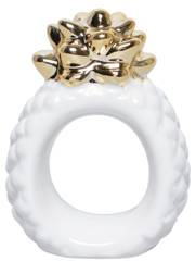 Serwetnik obraczka ananas złoty