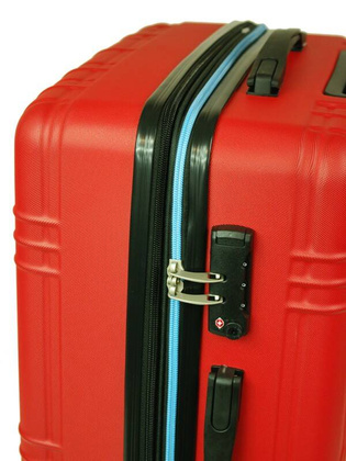 Średnia walizka DIELLE 130 Czerwona