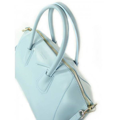 KUFEREK  VERA PELLE  BABY BLUE TOREBKA SKÓRZANA   P1BB