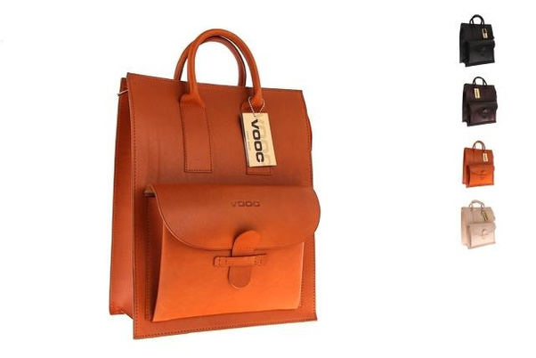 Torba damska do rękiKEMER VOOC Vintage P34 koniak