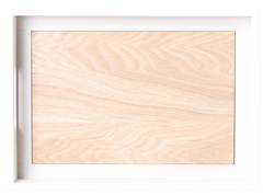 Taca drewniana biała mała