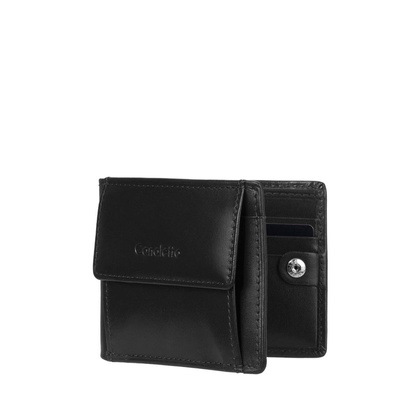 Mały czarny skórzany portfel Canaletto – elegancja, funkcjonalność i ochrona RFID PM1055s163 GR
