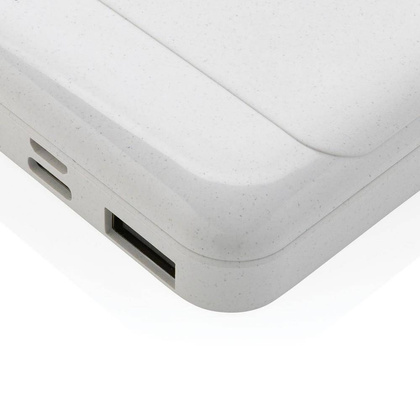 Power bank 5000 mAh, plastik z recyklingu