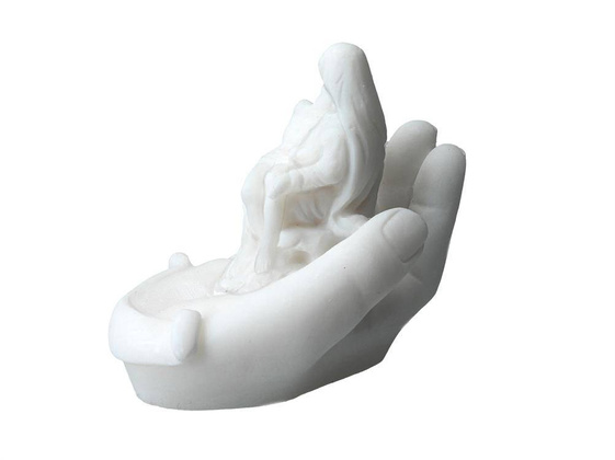 Pieta na dłoni 395-0469 Biały