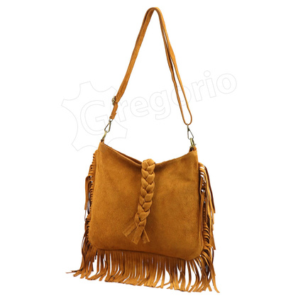 Torebka damska skórzana 25-073 Camel
