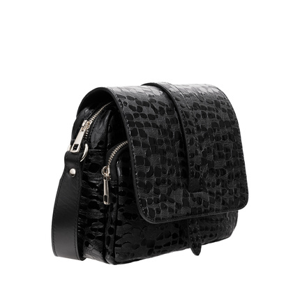 Torebka damska z efektem kropli Canaletto srebrne wykończenia TD690s258