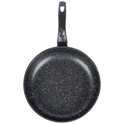 Patelnia granitowa 28 cm GRANDE z pokrywką do smażenia duszenia
