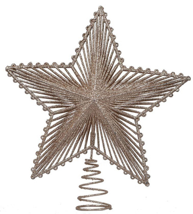 Szpic na choinkę gwiazda złota