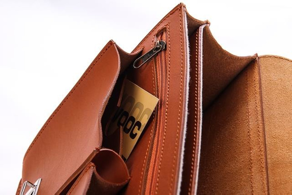 Klasyczna teczka / plecak KEMER VOOC Vintage P12 koniak