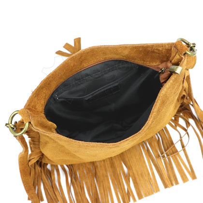 Torebka damska skórzana 25-073 Czarny