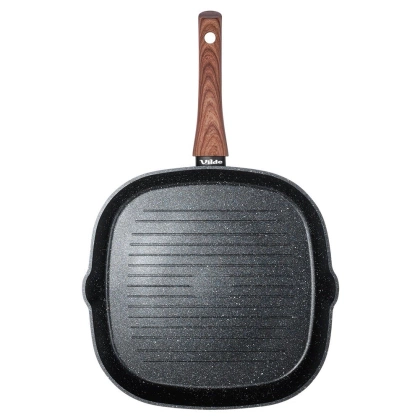 Patelnia do grillowania granitowa kwadratowa BLACK&WOOD 28x28 cm