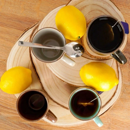 Kubek ceramiczny 250 ml do picia kawy herbaty na prezent zestaw komplet kubków 4 sztuki