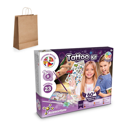 Tattoo Factory Kit III. Gra edukacyjna dostarczana z papierową torebką prezentową