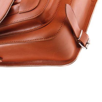 TECZKA SKÓRZANA 3W1 KEMER VOOC Vintage  P13 BRĄZOWA