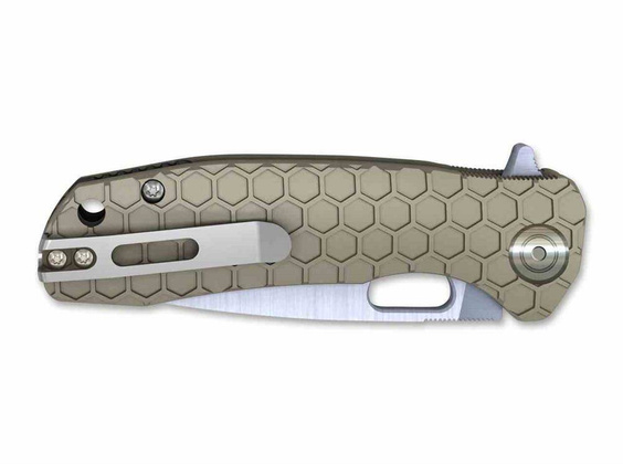 Nóż Honey Badger Flipper D2 Medium Tan