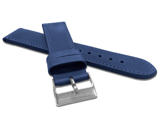 LAVVU Granatowy szyty pasek SPORT z luksusowej skóry Top Grain - 22