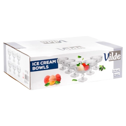 Pucharki do lodów szklane 270 ml 6 szt.