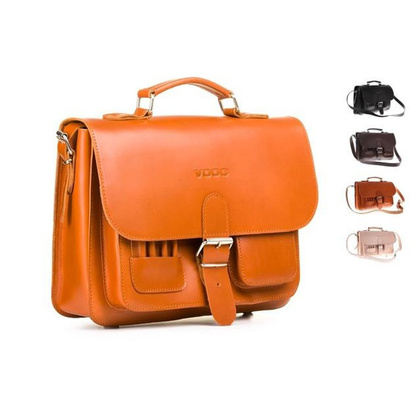 Uniwersalna teczka skóra 3w1 KEMER VOOC Vintage P13 brąz