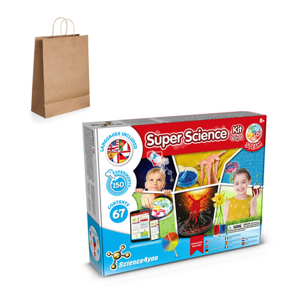 6 in 1 Super Science Kit III. Gra edukacyjna dostarczana z papierową torebką prezentową