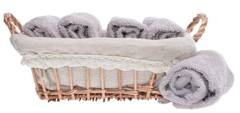 Kpl 5 ręczników beżowych w koszyku