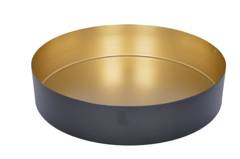 Taca metalowa złoto- czarna mała