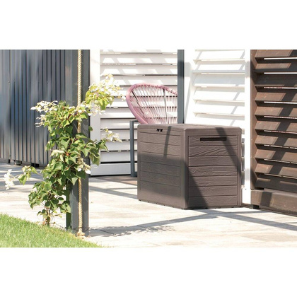 Skrzynia ogrodowa 140 L brąz Woodebox