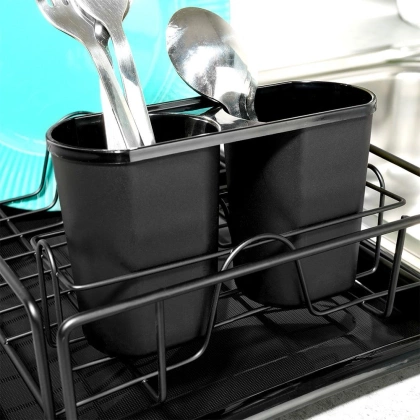 Suszarka na naczynia czarna 50x24x9 cm