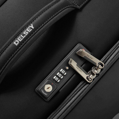 Delsey Brochant 2.0 mała czarna walizka kabinowa na kółkach 55 cm