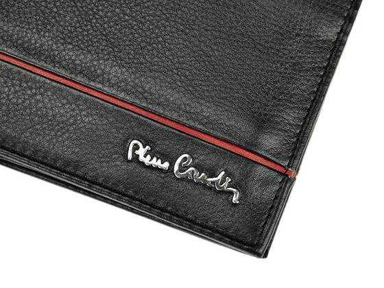 Portfel męski skórzany PIERRE CARDIN SAHARA TILAK15 8806 Czarny / Czerwony