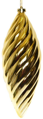 Bombka szyszka złota mała