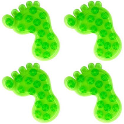 Podkładki antypoślizgowe z przyssawkami stopy zielone zestaw 4 szt.