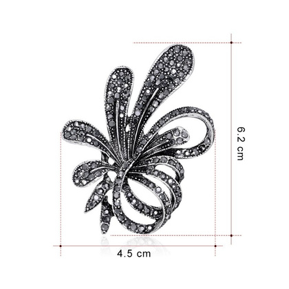 Broszka ozdobna KRYSZTAŁOWA BZ108