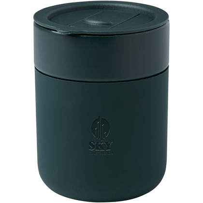 Java kubek ceramiczny z silikonową osłoną i plastikową pokrywką 330 ml