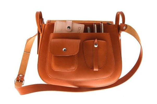 Listonoszka duża torebka KEMER VOOC Vintage P27 Koniak