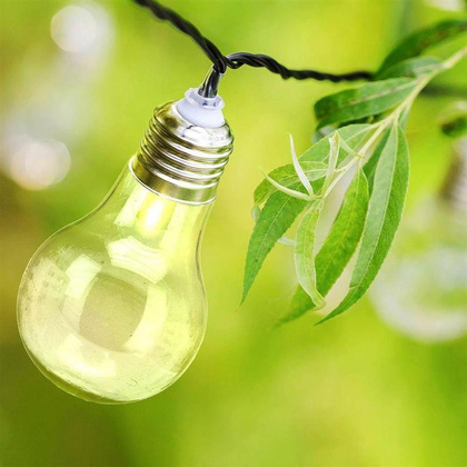 Girlanda solarna ogrodowa lampki LED ogrodowe wiszące żarówki sznur łańcuch świetlny