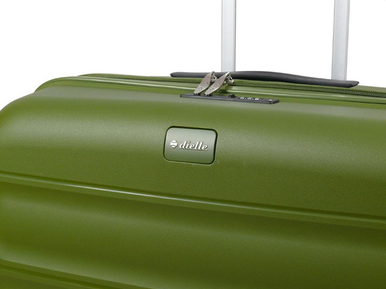 Walizka DIELLE 100 4k 66cm średnia zielona PP z poszerzeniem
