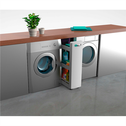 Wielofunkcyjna szafka na kółkach Biała