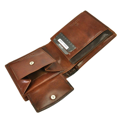 Portfel męski skórzany PELLUCCI 556/A-21 RFID Brązowy