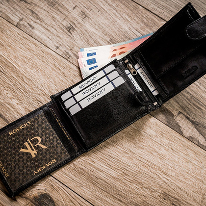 Elegancki portfel męski z systemem antyskimmingowym rfid protect