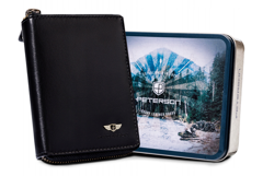 Duży, skórzany portfel męski bez zapięcia peterson