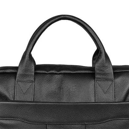 Skórzana torba męska czarna na ramię laptopa 15,6" - Pavone Nero Parma 2461 BL