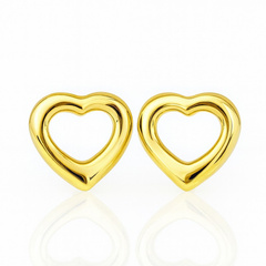Kolczyki ze stali szlachetnej platerowane 14k złotem, zapięcie sztyfit KST3435