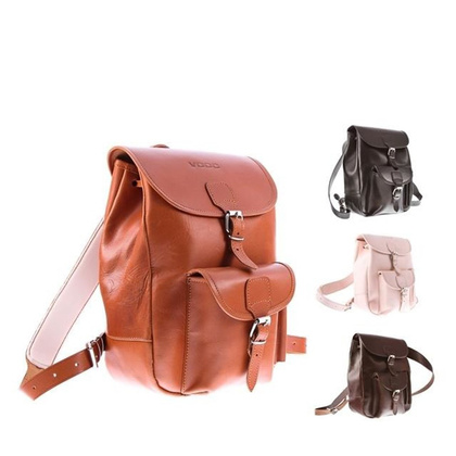 Modny plecak skórzany KEMER VOOC Vintage P1 naturalny