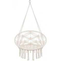 HAMAK AŻUROWY FOTEL WISZĄCY 80x60CM BIAŁY NEW STYL