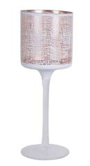 Kielich szklany diamentowy biały wysoki