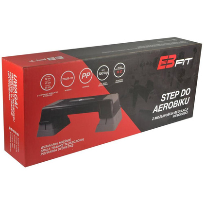 STEP DO AEROBICU 70X28CM Z 3 STOPNIOWA REGULACJA EB FIT